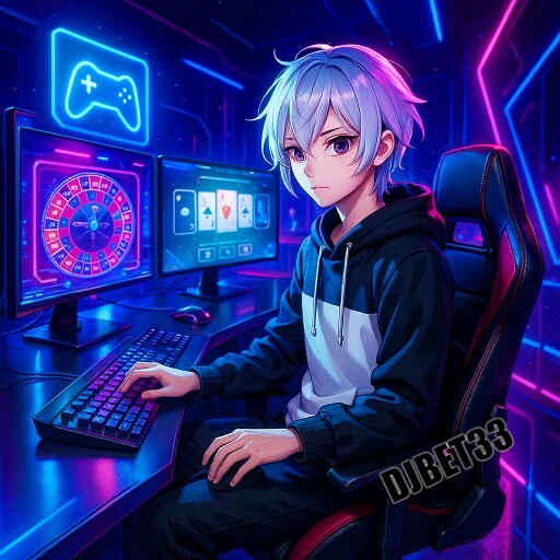 Imagem promocional da DJBET33 mostrando a plataforma e suas vantagens