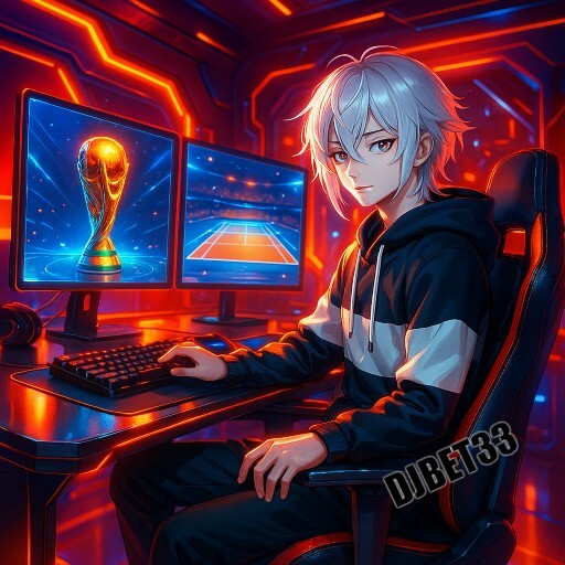 Imagem promocional da DJBET33 mostrando a plataforma e suas vantagens