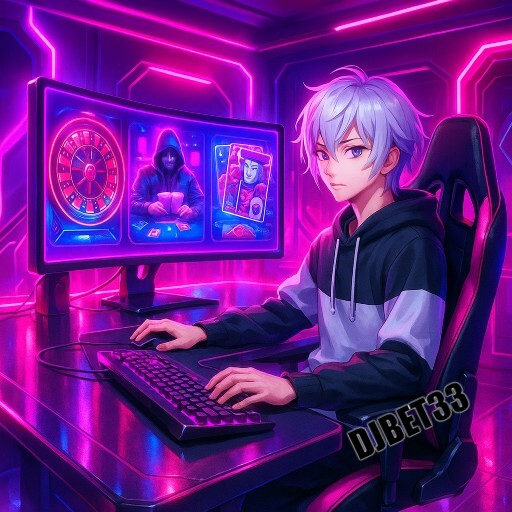 Imagem promocional da DJBET33 mostrando a plataforma e suas vantagens